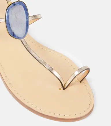 AMANU Cairo embellished metallic leather sandals | Thumbnail 3 AMANU Cairo embellished metallic leather sandals | Thumbnail 3