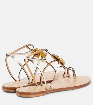 AMANU Cairo embellished metallic leather sandals | Thumbnail 4 AMANU Cairo embellished metallic leather sandals | Thumbnail 4