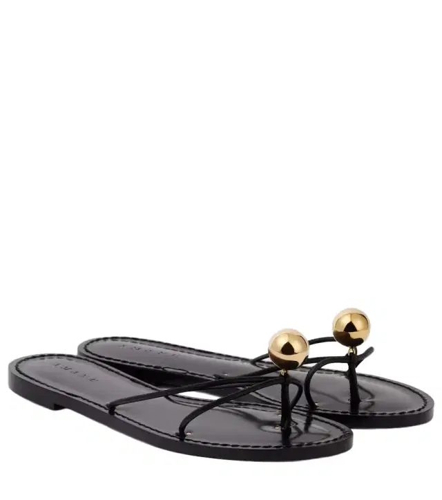 Amanu Malawi embellished leather thong sandals