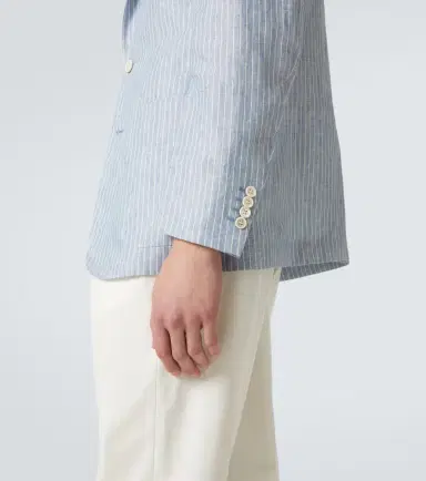 dunhill Striped linen-blend blazer | Thumbnail 3