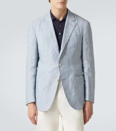 dunhill Striped linen-blend blazer | Thumbnail 4