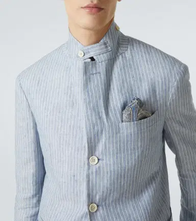 dunhill Striped linen-blend blazer | Thumbnail 5