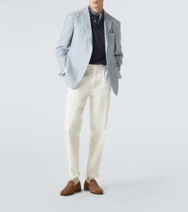 dunhill Striped linen-blend blazer | Thumbnail 7