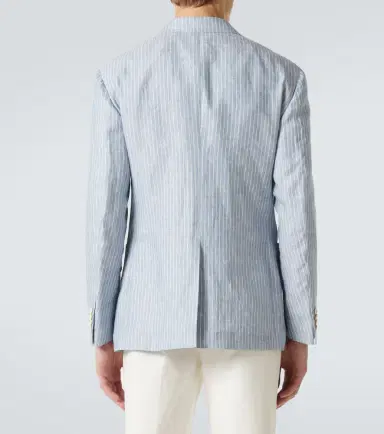 dunhill Striped linen-blend blazer | Thumbnail 8