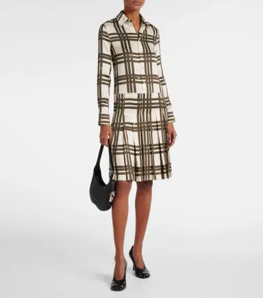 Burberry Ribbon Check silk shirt dress | Thumbnail 2