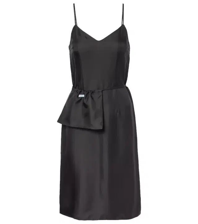 Silk twill slip dress