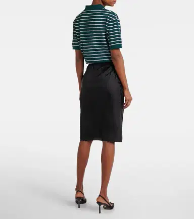 Prada Silk twill midi skirt | Thumbnail 2