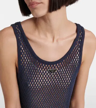 Prada Cotton mesh minidress | Thumbnail 3