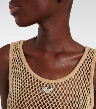 Prada Sheer cotton tank top | Thumbnail 2