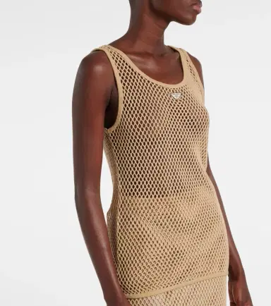 Prada Sheer cotton tank top | Thumbnail 3