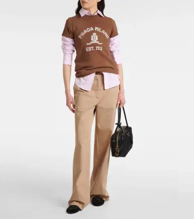 Prada Logo cotton jersey T-shirt | Thumbnail 2