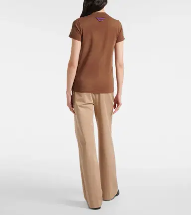 Prada Logo cotton jersey T-shirt | Thumbnail 4