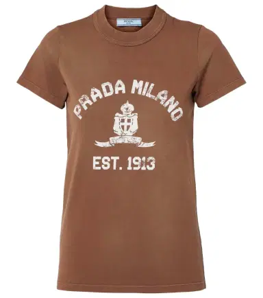 Prada Logo cotton jersey T-shirt | Thumbnail 1