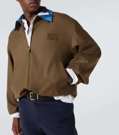Miu Miu Logo virgin wool gabardine jacket | Thumbnail 6