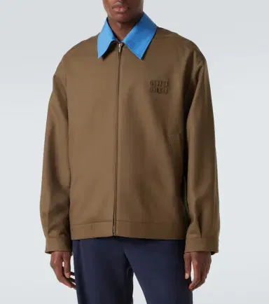Miu Miu Logo virgin wool gabardine jacket | Thumbnail 7