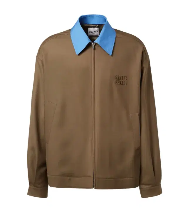 Logo virgin wool gabardine jacket