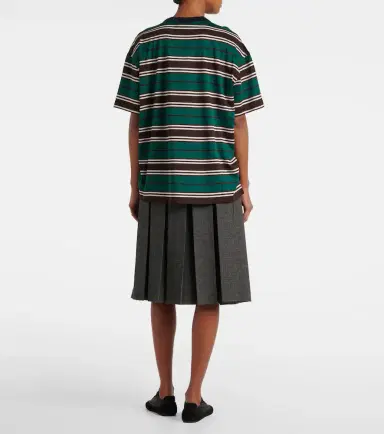 Prada Striped cotton jersey T-shirt | Thumbnail 4