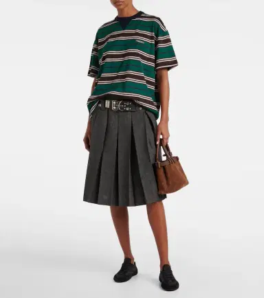 Prada Striped cotton jersey T-shirt | Thumbnail 5