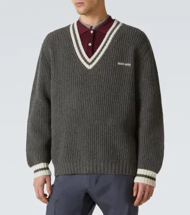 Miu Miu Ribbed-knit wool and cashmere sweater | Thumbnail 2