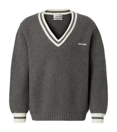 Miu Miu Ribbed-knit wool and cashmere sweater | Thumbnail 1