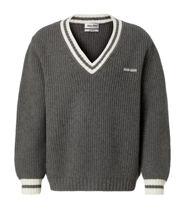 Ribbed-knit wool and cashmere sweater