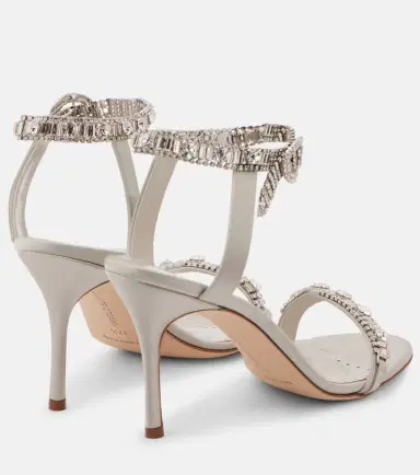 Manolo Blahnik Asa 90 embellished satin sandals | Thumbnail 2