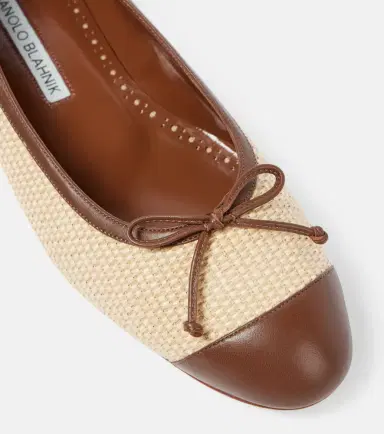Manolo Blahnik Capbl raffia ballet flats | Thumbnail 2