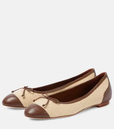 Manolo Blahnik Capbl raffia ballet flats | Thumbnail 4