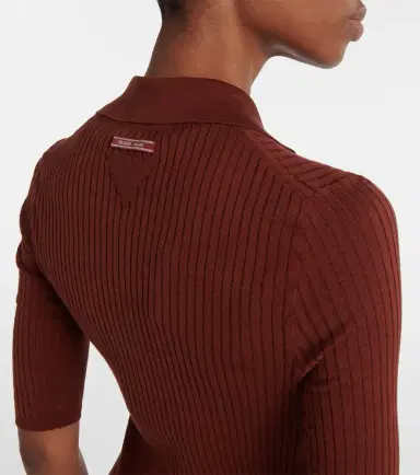 Prada Cotton-blend polo sweater | Thumbnail 4