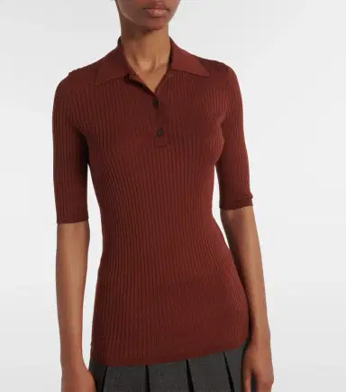 Prada Cotton-blend polo sweater | Thumbnail 5