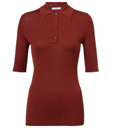Prada Cotton-blend polo sweater | Thumbnail 1