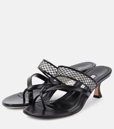 Manolo Blahnik Sulna 50 leather mules | Thumbnail 2