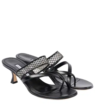 Manolo Blahnik Sulna 50 leather mules | Thumbnail 1