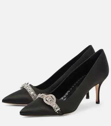 Manolo Blahnik Asa 70 satin pumps | Thumbnail 3