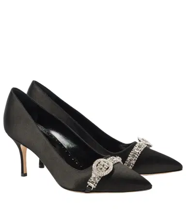 Manolo Blahnik Asa 70 satin pumps | Thumbnail 1
