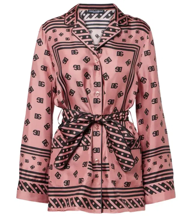 Dolce & Gabbana DG silk satin shirt