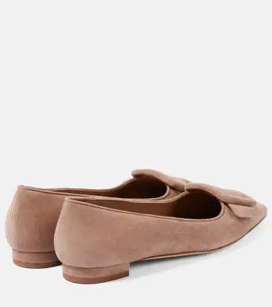 Manolo Blahnik Maysalepumpflat suede ballet flats | Thumbnail 2