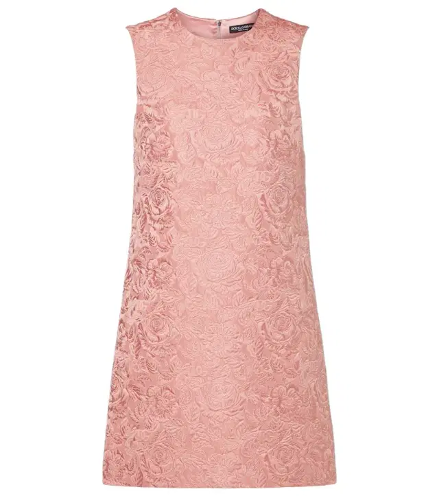 Dolce & Gabbana Floral matelassé jacquard minidress