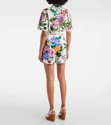 Dolce & Gabbana Cropped floral cotton shirt | Thumbnail 5