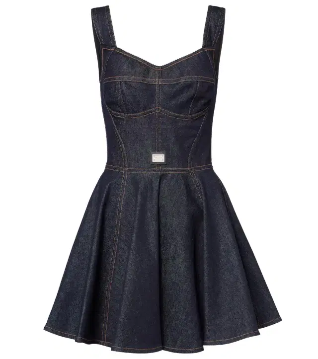 Dolce & Gabbana Denim bustier dress