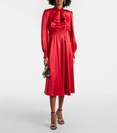 Dolce & Gabbana Silk satin shirt dress | Thumbnail 3
