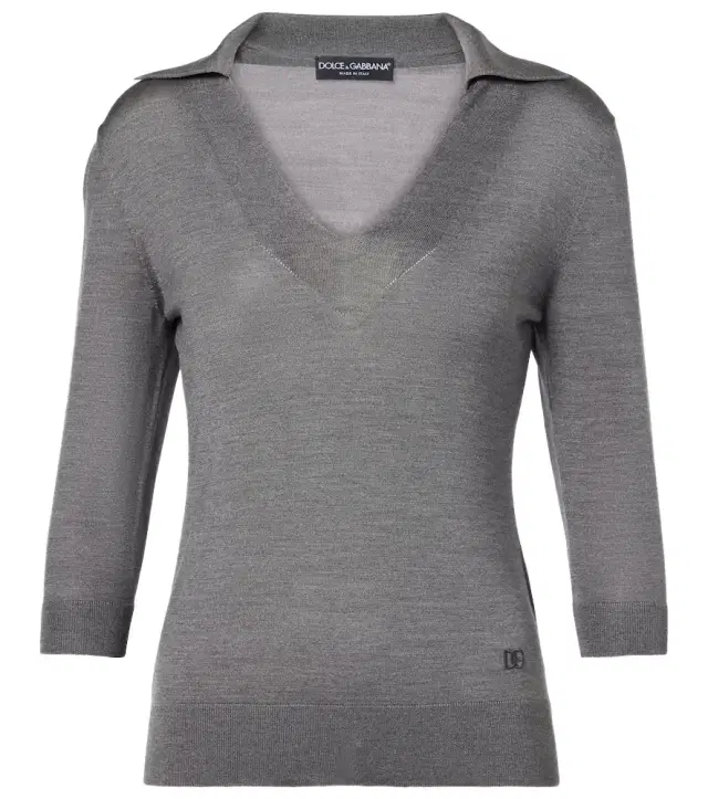 Dolce & Gabbana Silk polo sweater