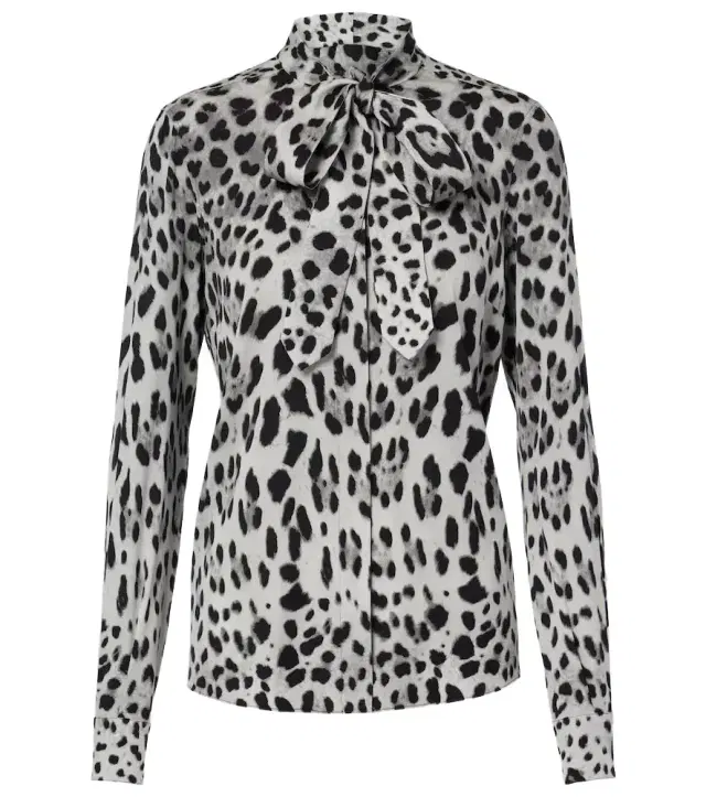 Dolce & Gabbana Leopard-print silk-blend blouse