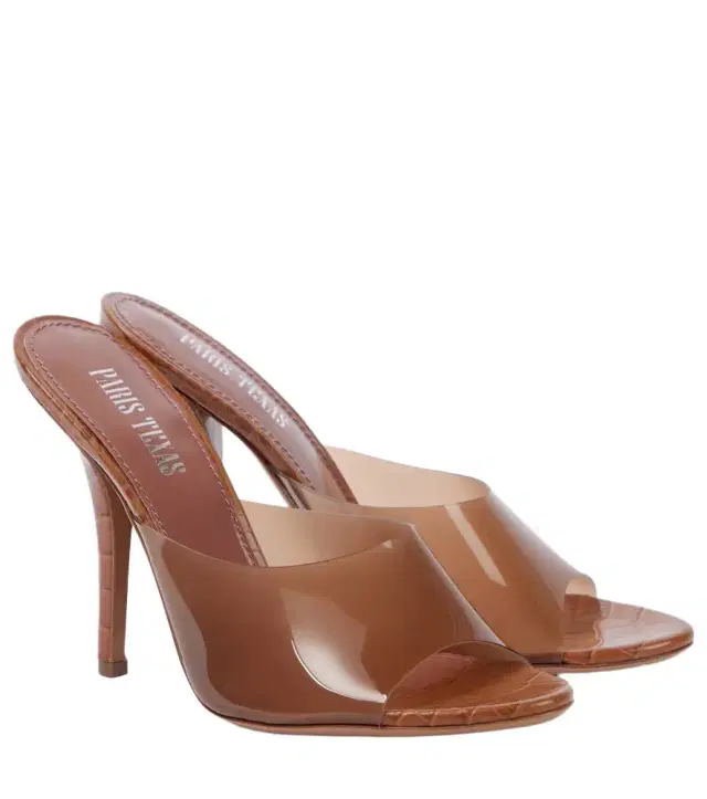 Paris Texas Lorena 100 PVC and leather mules