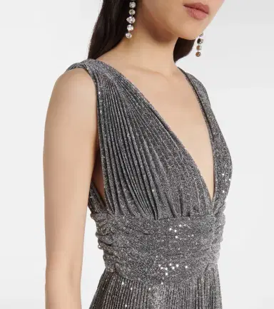 Dolce & Gabbana Metallic plissé cocktail dress | Thumbnail 5