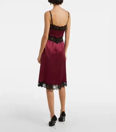 Dolce & Gabbana Silk and cotton-blend midi dress | Thumbnail 6