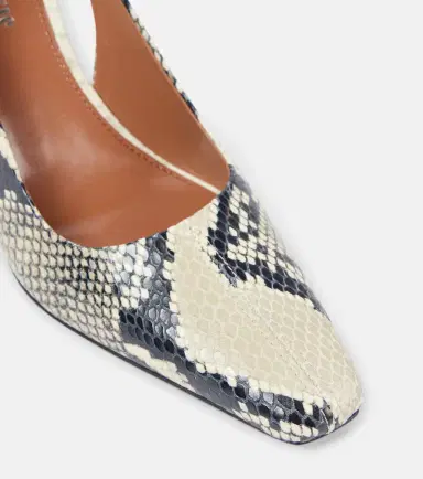 Paris Texas Belle 75 snake-effect leather slingback pumps | Thumbnail 4