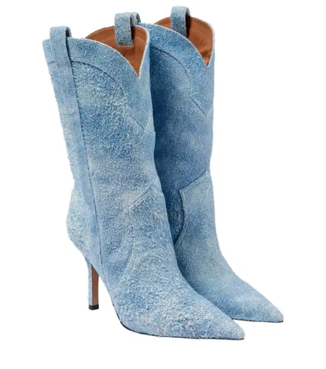 Paris Texas Paloma 95 denim knee-high boots