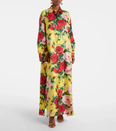 Dolce & Gabbana Floral silk shirt dress | Thumbnail 2