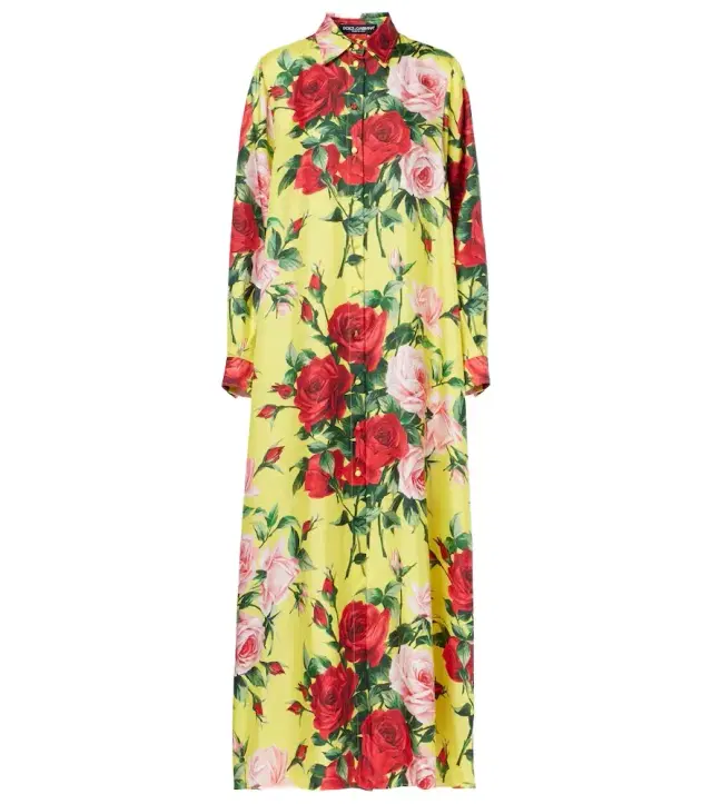 Dolce & Gabbana Floral silk shirt dress